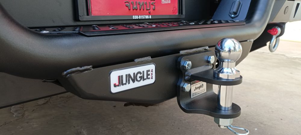 Next-gen Ford ranger 2023 ที่เลือก JUNGLE4x4 กับความแกร่งที่ลงตัว- กันชนหน้า PJ112-01 : Crown series bull bar & protection - กันชนท้าย PJ271 : Tubular series rear bar  
