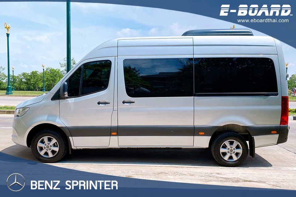 Benz Spinter#review รุ่นนี้เราก็มีนะคะ บอกเลยบันไดข้างไฟฟ้า E-BOARD ของเรานั้นมันปัง 
