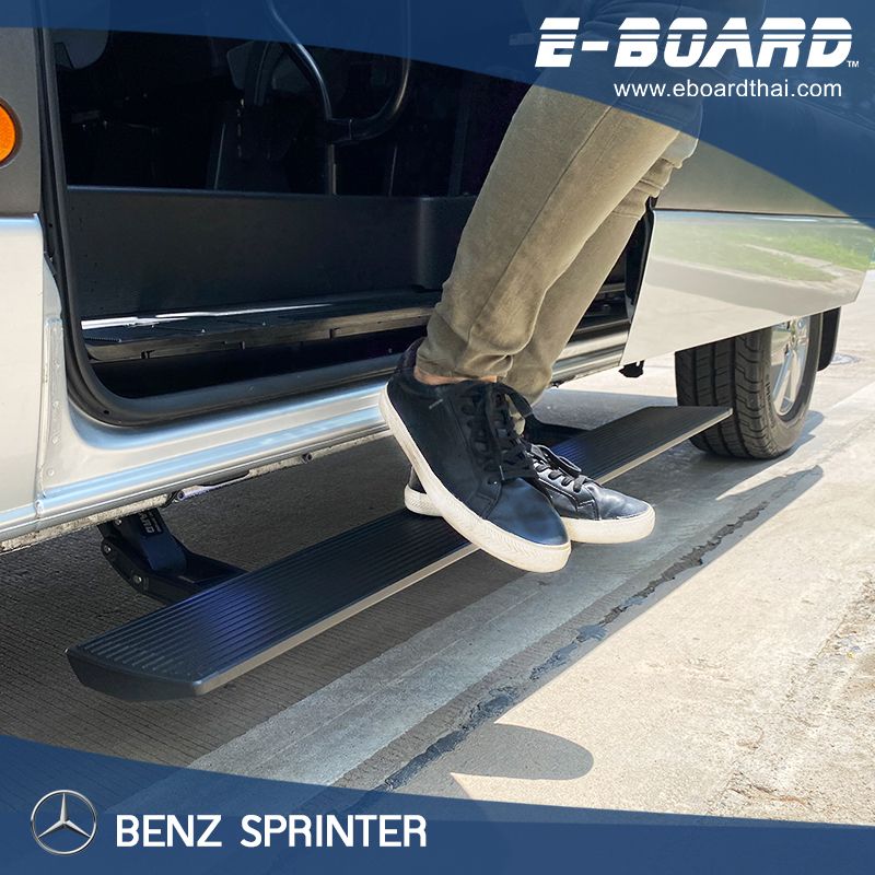 Benz Sprinter
- แผ่นบันได ออกแบบจากวัสดุอลูมิเนียม สามารถรับน้ำหนักได้จุกๆ เลย 300 กิโลกรัม
-มีระบบ Double Motor มอเตอร์คู่ มอเตอร์จพทำงานพร้อมกันทั้งด้านหน้าและด้านหลัง
-มีระบบ Safety ที่อะจฉริยะ หยุดการทำงานทันทีโดยไม่หนีบขา
-มอเตอร์มีซีล 2 ชั้น กันน้ำ กันฝุ่น ลุยโคลนได้
-ผ่านการรับรองมาตรฐาน IP68
-รับประกัน 2 ปี พร้อมช่างเซอร์วิสที่ชำนาญการ
