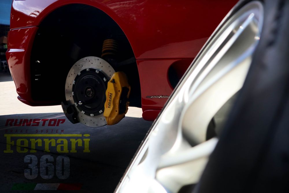 ม้าลำพองผู้ไม่เคยหยุดความแข็งแกร่งยิ่งใหญ่ เล่นใหญ่ #Ferrari360  #Ferrariจานขยายหน้า-หลัง สูตรพิเศษ Highcarbon  Runstop 380mm
