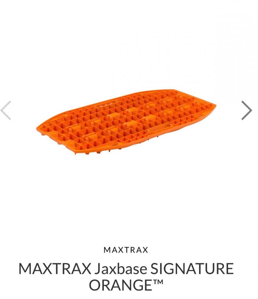 #Maxtrax Jaxbaseหรือฐานสำหรับรองแม่แรงสินค้านำเข้าจากประเทศออสเตรเลียมีเฉพาะสีส้มอย่างเดียว ใช้เป็นฐานรองแม่แรงก็ได้ใช้โชว์ด้านข้างรถก็สวยราคาแผ่นละ 3,800 บาท 
