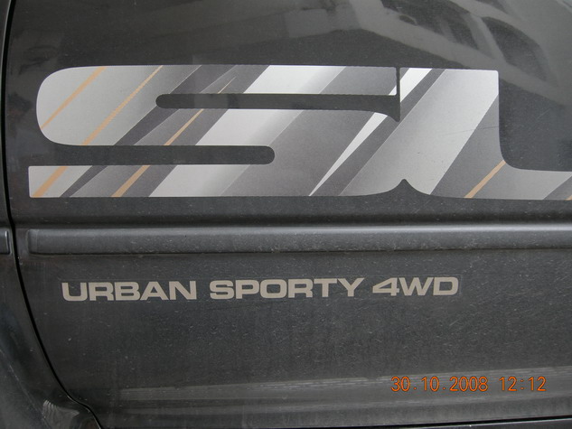 ส่วนตัวอักษรคำว่า "URBAN SPORTY 4WD" สูง 2 ซม.