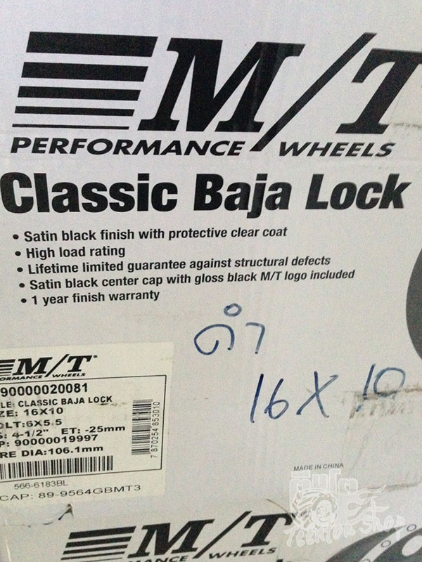 
	Max Mickey Thompson Classic ฺBaja (Lock), Black

	16x10/-25 สีดำเหลือ1 ชุดในสต๊อควงละ 12,500 บาท
