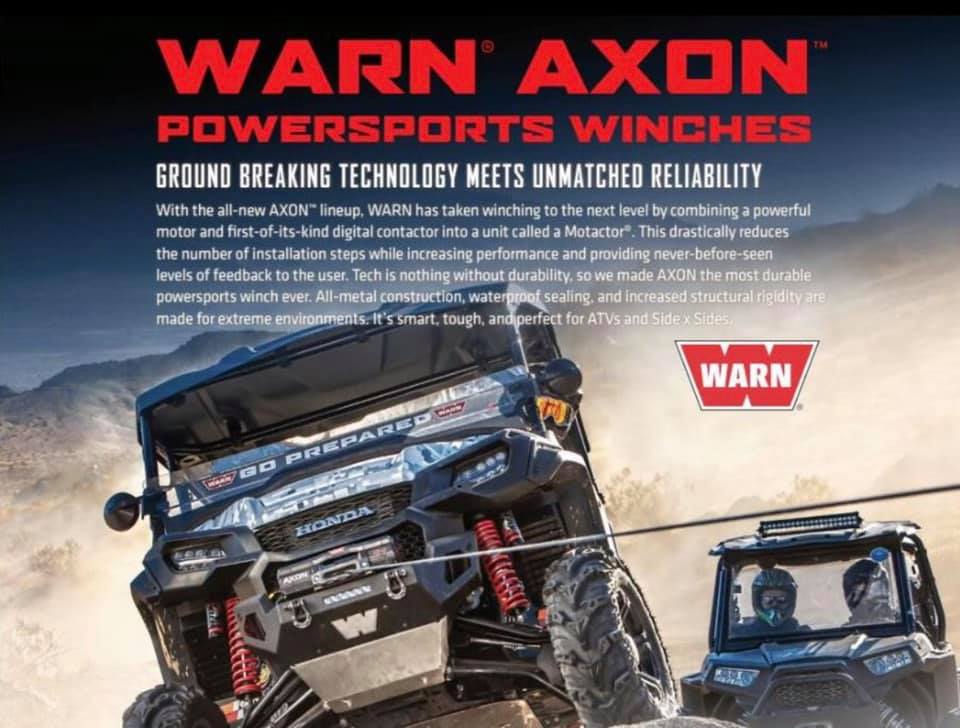 AXON winch ใหม่จาก WARN ขนาด 3500lbs, 4500lbs, 5500lbs มีแบบสลิง (wire rope) และแบบเชือก (synthetic) made in U.S.A.
