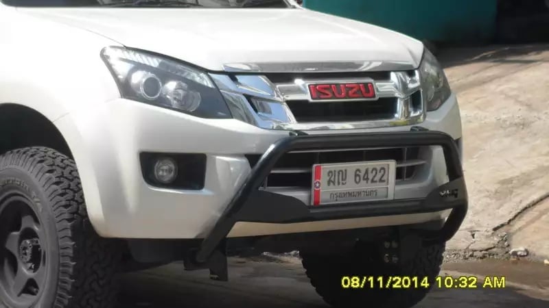 #กันชนISUZU2012 ดัดโค้งเข้ารูปตัวรถ ท่อเหล็กมอก. 
