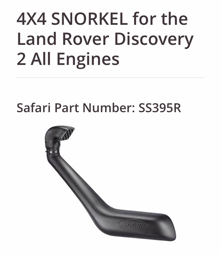 Snokel safari สำหรับ land rover disco 2 ปี 2003
