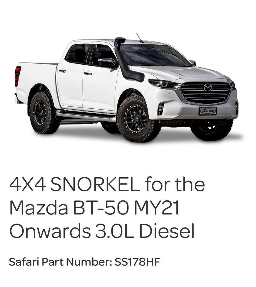 มีมานิดหน่อยครับ #Safari Snorkel V-Spec สำหรับรถรุ่น.. - Mazda BT50 ปี 2021 นี้ เครื่องยนต์ 3.0 ดีเซล
