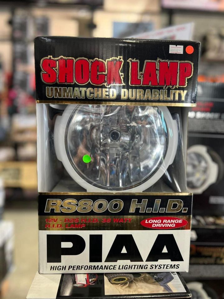 #PIAA Shock Lamp รุ่น RS800 H.I.DMade in Japan #piaaHID #piaars800- ขนาดไฟ 9” / โคมไฟลึก 18.6 ซม.- พร้อมชุดสายไฟ- เลือกหลอดไฟ Piaa ให้เลือก 2 แบบ 6,000k , 6,500k 
