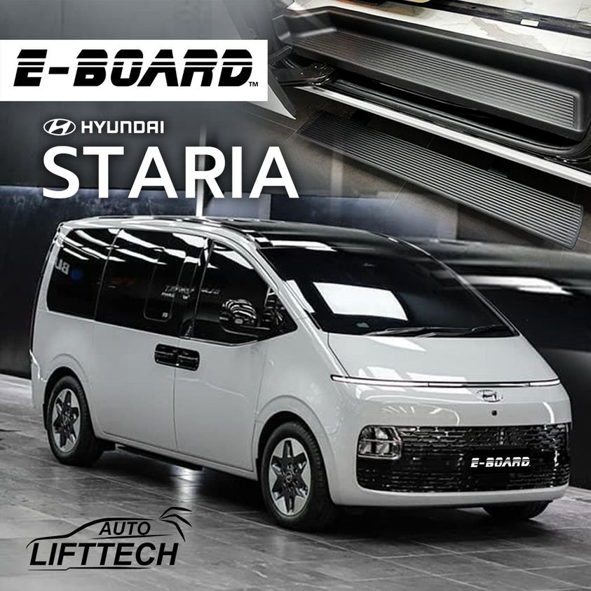 Hyundai Staria บันไดข้างสไลด์อัจฉริยะ EBOARDขึ้นลง สะดวกสบาย … รับประกัน 3 ปี พร้อมติดตั้งถึงที่บ้าน
