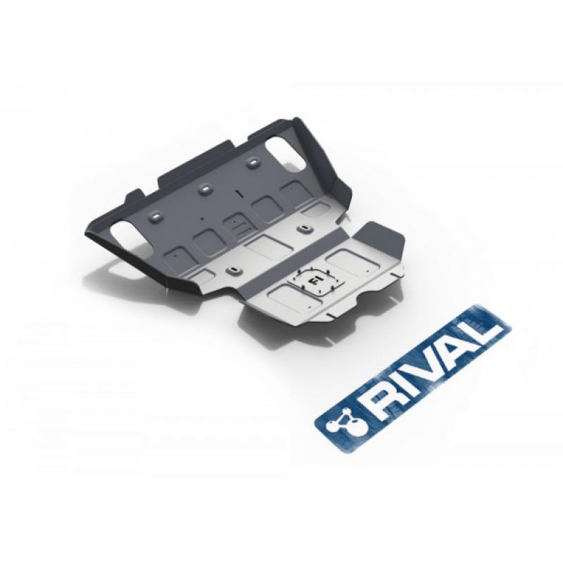 #Rival Aluminium Skid Plate - กันแคร้งแผ่นหน้า สำหรับ Vigo หรือ Fortuner ปี 2006-2014 - วัสดุผลิตจากอลูมิเนียม เกรด 5052 ตัดด้วยเลเซอร์ ความหนา 6 มิลลิเมตร 

