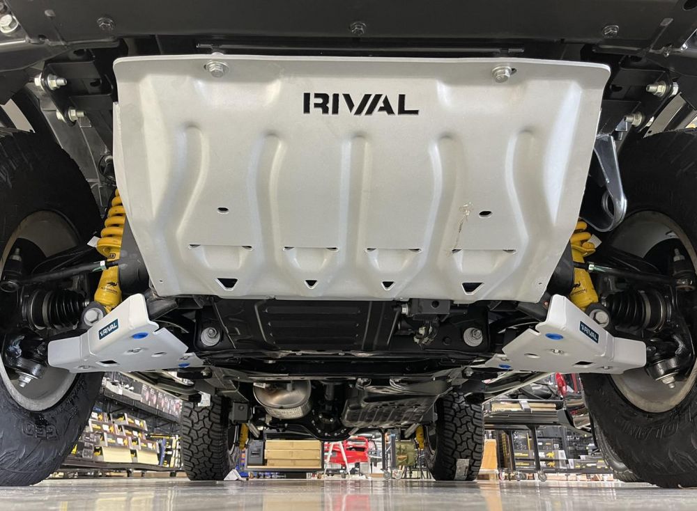 ชุดแผ่นกันกระแทกปีกนกล่างของ #Rival วัสดุอลูมิเนียม ความหนา 6 มิลลิเมตร ตรงรุ่นสำหรับ - Ford Ranger ปี 2012-2021 - Ford Everest ปี 2015-2021- Ford SWB หัวเดี่ยว ปี 2015-2021 

