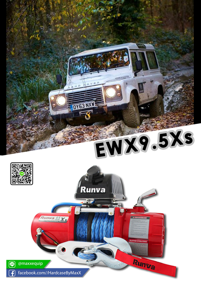 Runva EWX9.5Xs #NEWproductรุ่นนี้น้ำหนักเบาอยู่ที่ 29 kg เหมาะสำหรับติดท้ายรถเพื่อใช้เปลี่ยนทิศ และปีนหิน winch rock crawler ครับ
