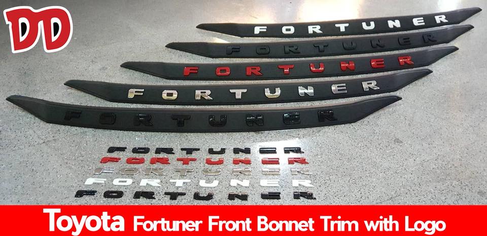 คิ้วกระจังหน้า Toyota Fortuner 2015Front Bonet Trim with Logo Toyota Fortuner 2015
- ทำจากพลาสติก ABS อย่างดี- มีสีให้เลือก 5 สี ดำเงา ดำด้าน แดง ขาว โครเมี่ยม...
