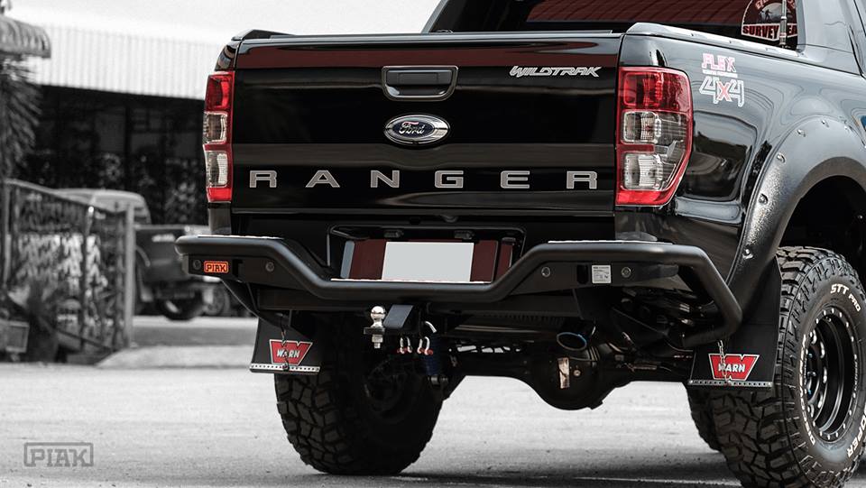 กันชนท้าย เปี๊ยก ระยอง Ford Ranger (2011/2015)_Rear Step Tow Bar Multi Level Tread Plate
