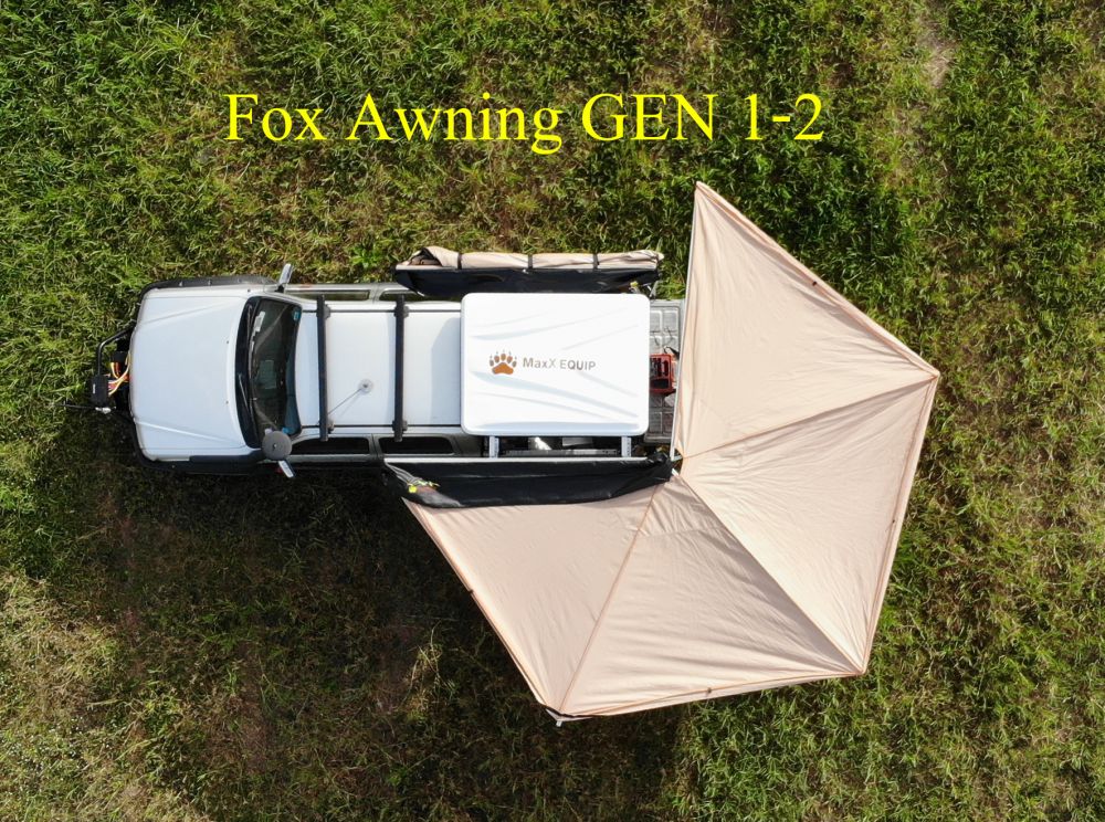 Fox Awning (Gen 1) กางออกมาได้ 270 องศา
