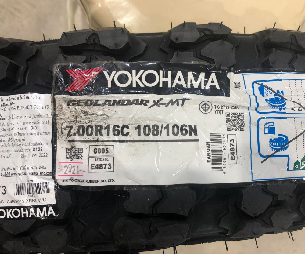 YOKOHAMA  7.00R16C 005 X-MTเทียบกับ 235/85-16 เล็กกว่าเล็กน้อย
