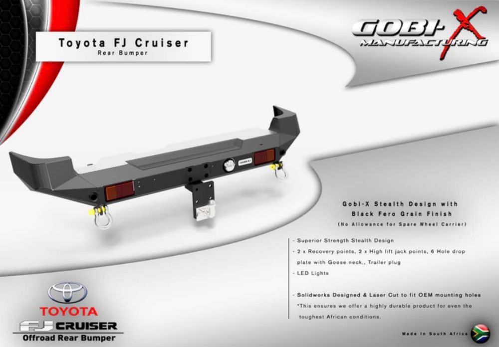 GOBI-X สินค้าจากแอฟริกาใต้สำหรับ
FJ CRUISER
